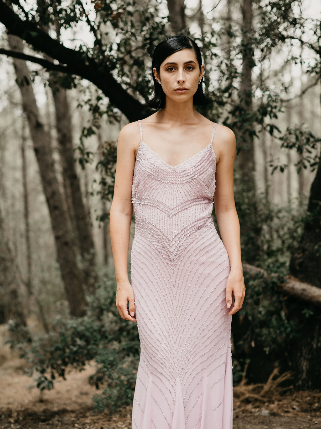 Vestido AITANA MAXI MINK - Vestido Largo Bordado Pedrería