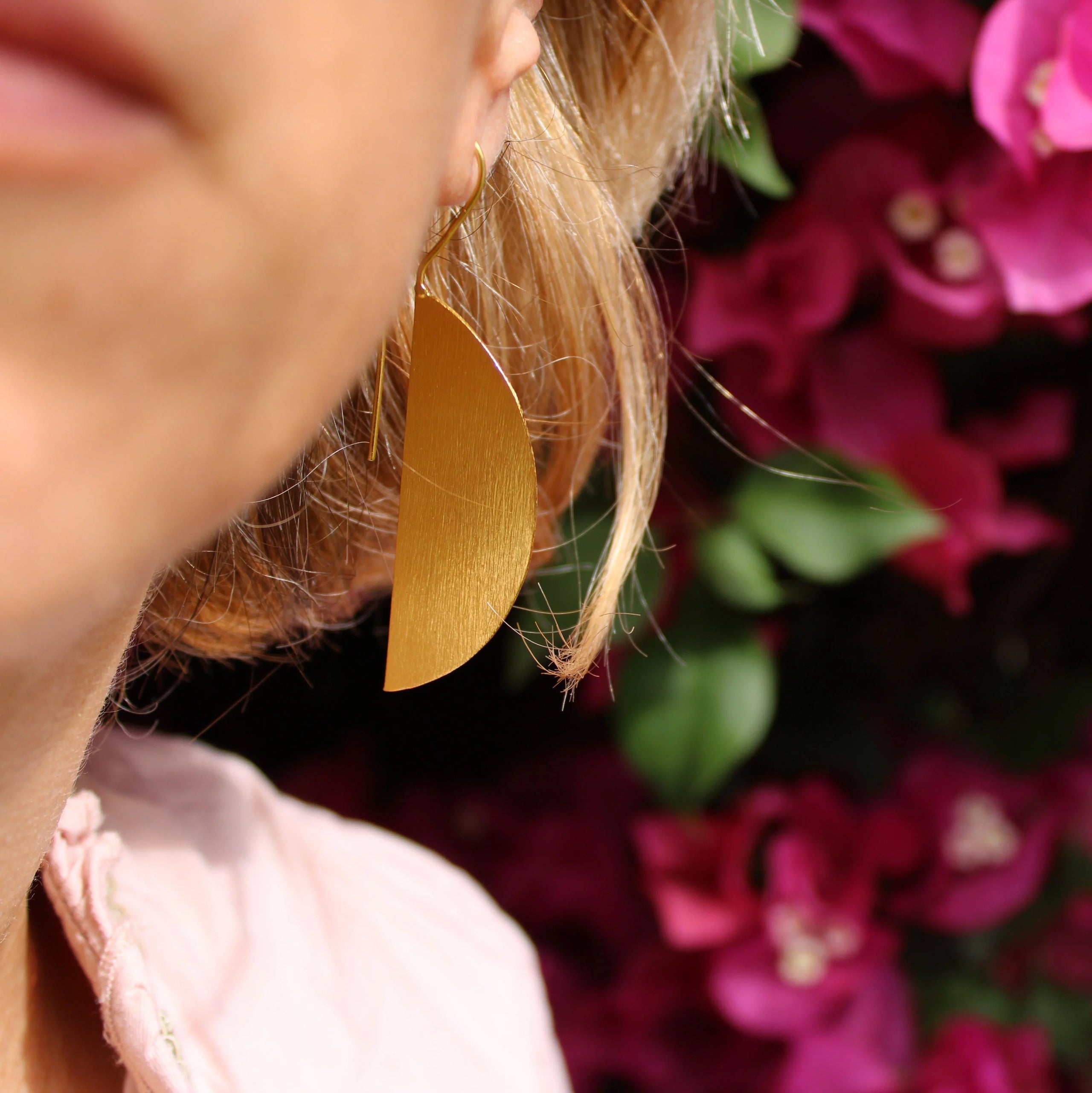 Pendientes OVALE Bañados en Oro 18K - Diseño LA MAR